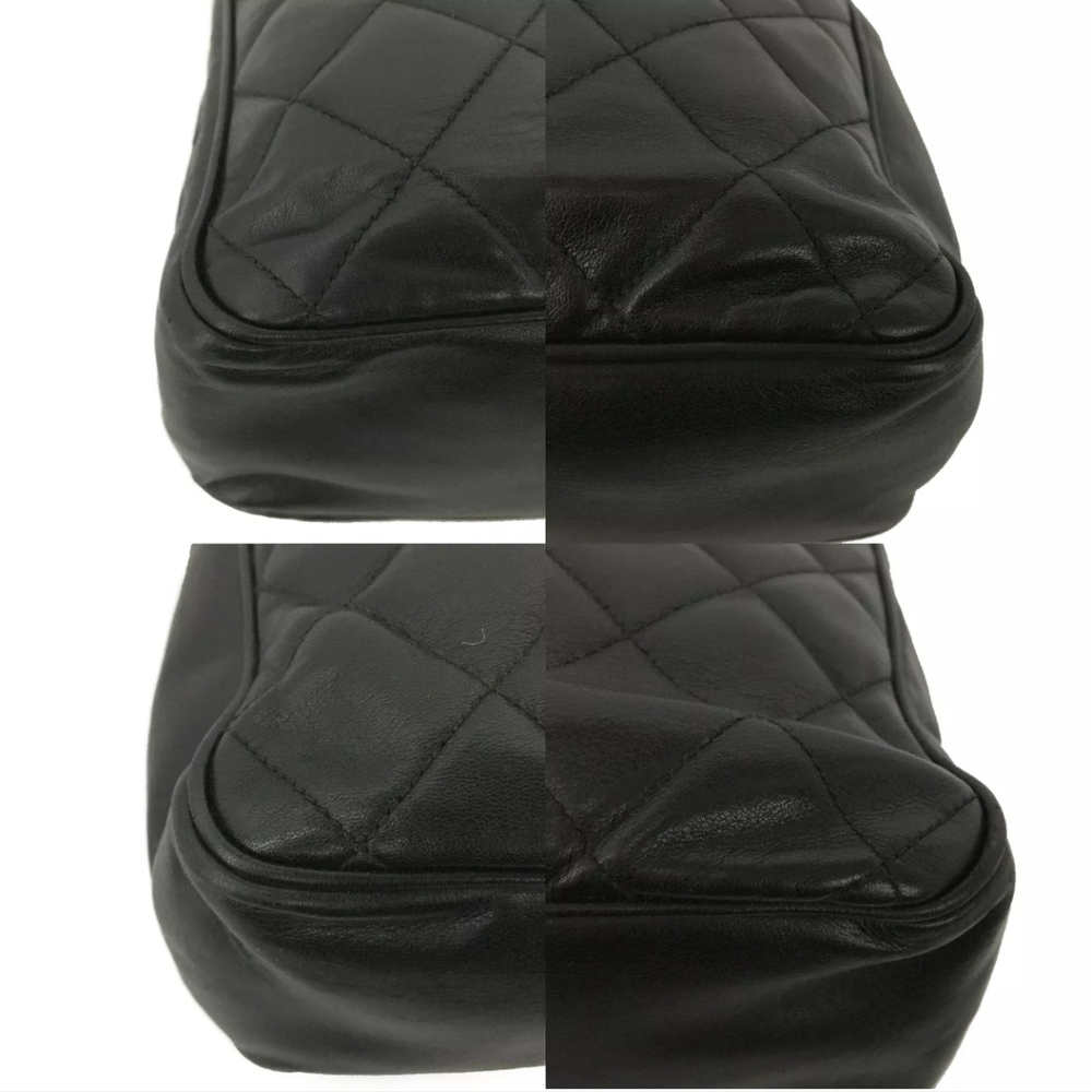 CHANEL CC Logo Lambskin Chain Large Shoulder Tote Bag - Picture 8 of 12